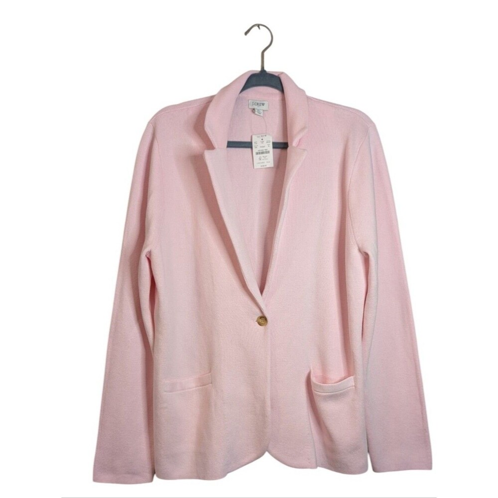 NWT J Crew Factory Pink Schoolboy Sweater Blazer Cardigan Jacket BF227 knit XL
